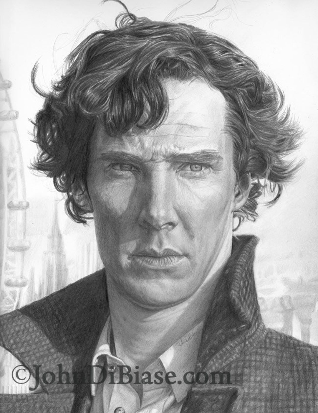 Buy Benedict Cumberbatch Original Black and White Drawing Online in India   Etsy