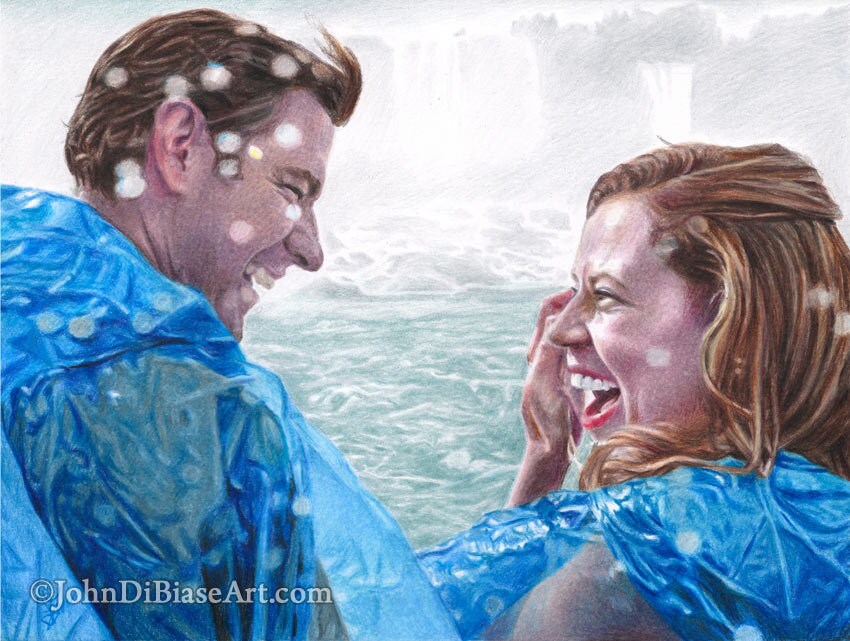 Jim and Pam Niagra Falls Wedding from The Office Etsy