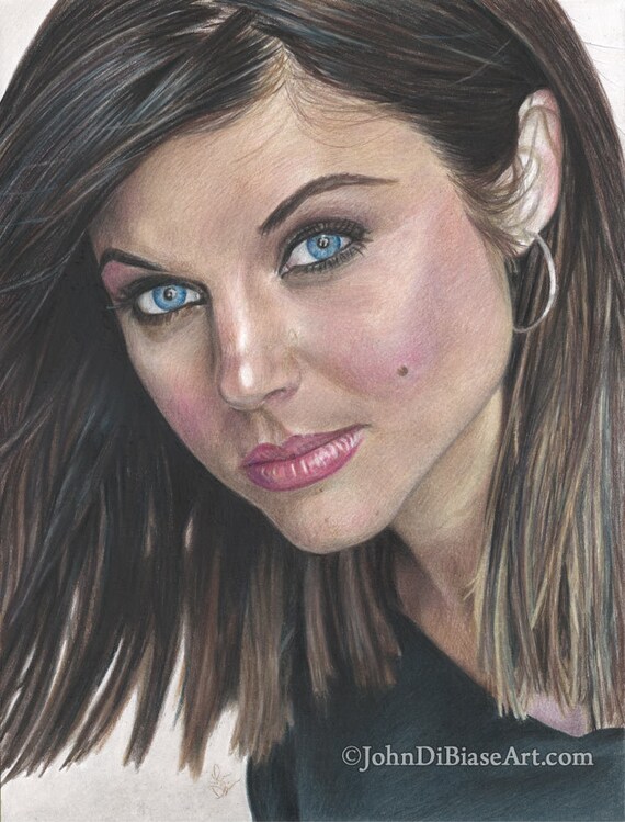 Color Drawing Print Of Tiffani Amber Thiessen Updated Etsy
