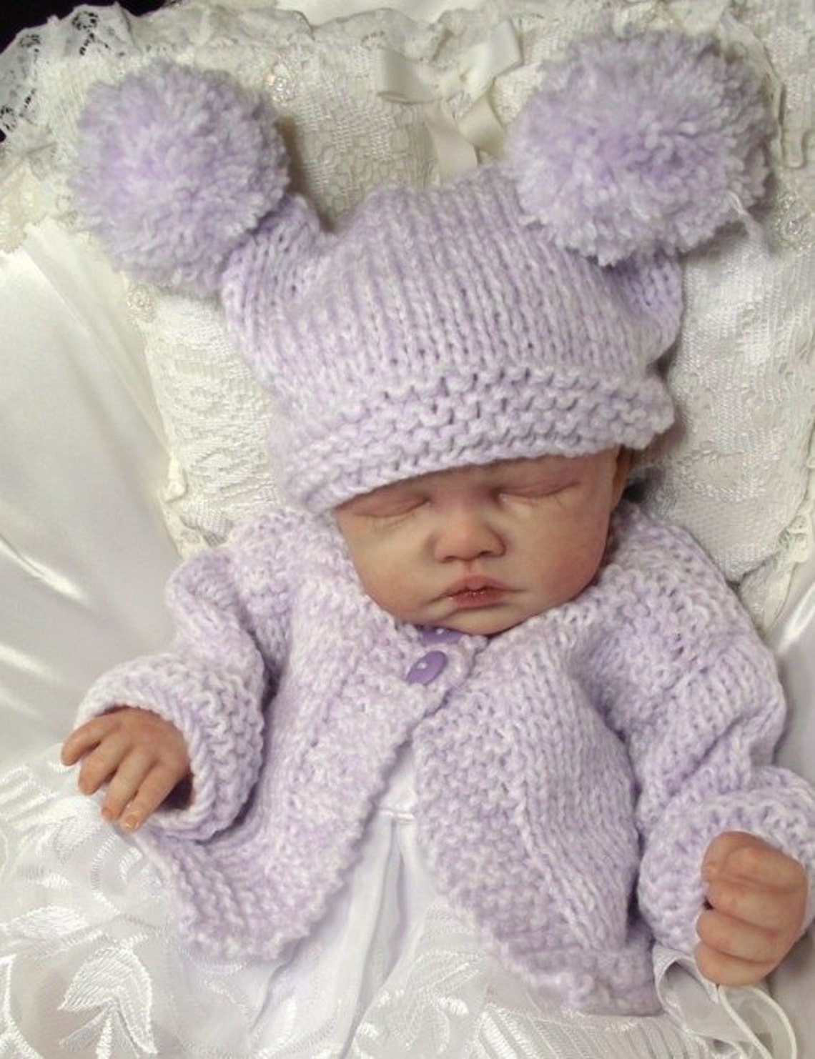 Baby doll reborn knitting pattern for jacket hat and shoes Etsy