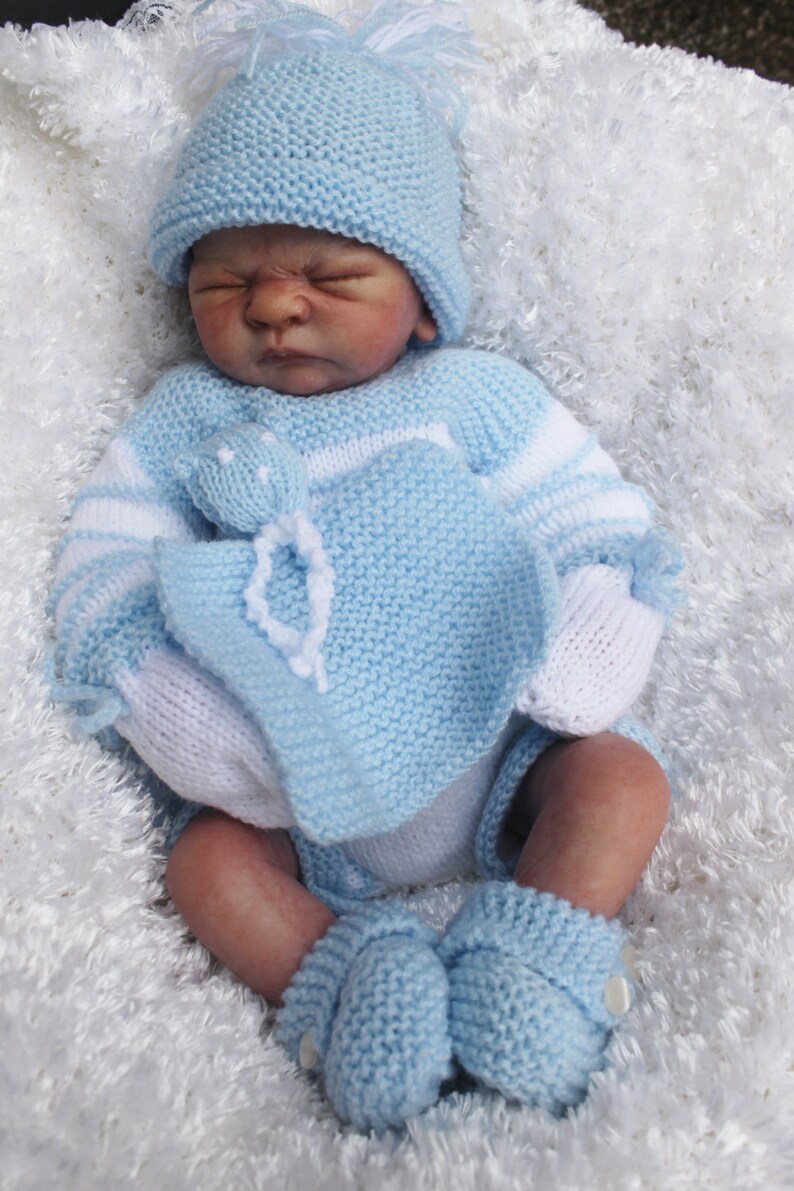 KNITTING PATTERN baby or reborn for sweater pants booties hat Etsy