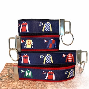 Kentucky Derby Key chain  / Kentucky Derby Party / Kentucky Derby Gift / Horse Racing Key Chain / Saratoga / Triple Crown / Custom Ribbon