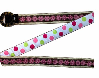 hot pink designer belt