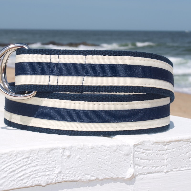 Striped Ribbon Collar Belt main image 1