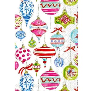 Decoupage Guest Towel - Napkins for Decoupage / Crafting Christmas Ornament  Paper Guest towel- Set of 3 Guest Towels /Dinner Napkins