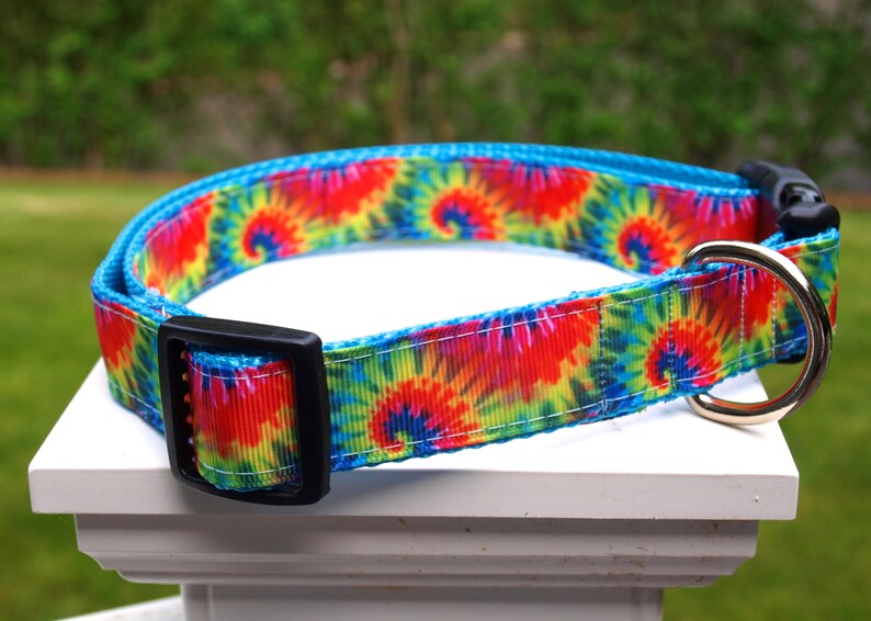 Rainbow Dog Collar / Rainbow Flag Collar / Tie Dye Dog Collar Etsy