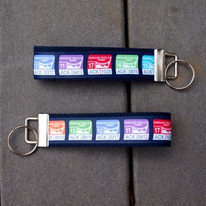 Nantucket Key Chain / Nantucket Oversand Vehicle Permit Key Chain / ACK / Nantucket Wedding Favors / Nantucket gift ideas / Custom Ribbon image 3