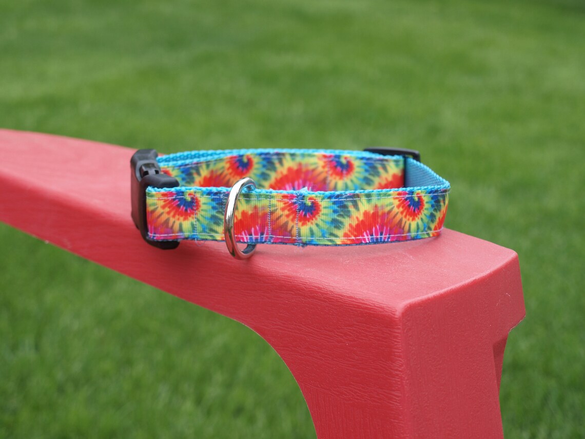 Rainbow Collar / Tie Dye Collar / Pride Collar / Boho Collar Etsy