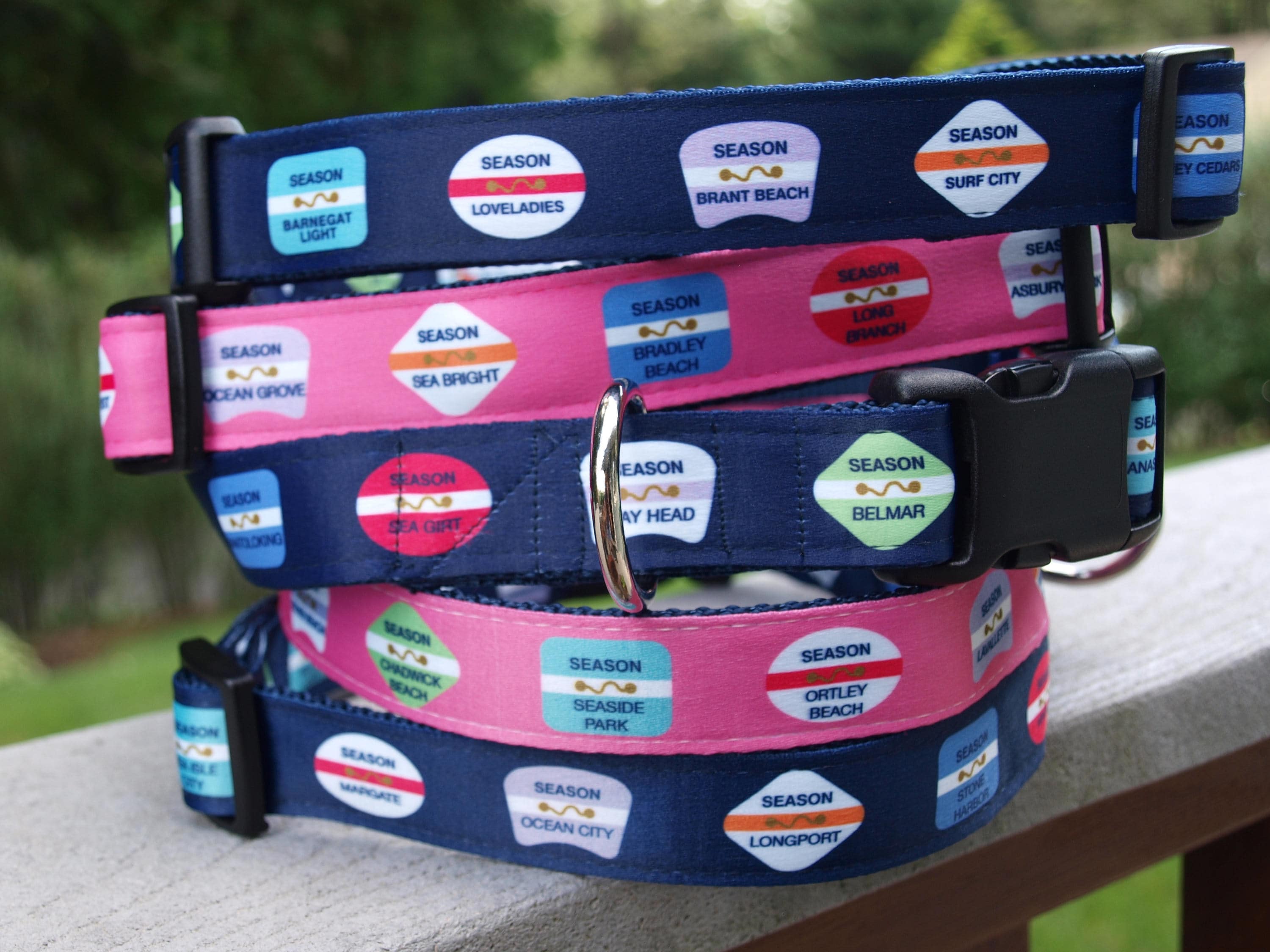 Nj Beach Badge Dog Collar Sea Girt, lbi, Lavallette