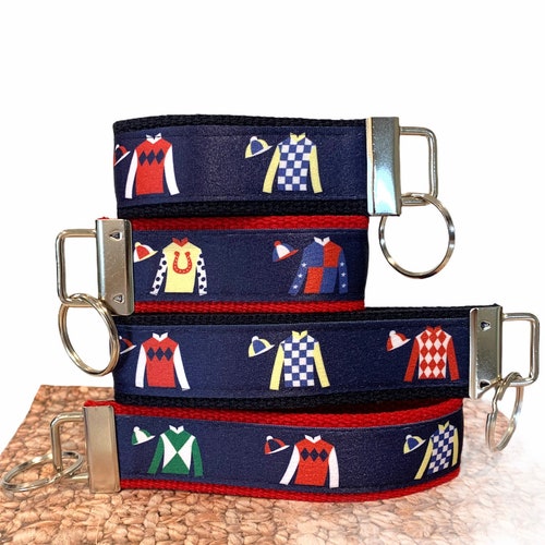 Porte-clés Kentucky Derby / Fête du Kentucky Derby / Cadeau Derby du Kentucky / Porte-clés course de chevaux / Saratoga / Triple couronne / Ruban personnalisé