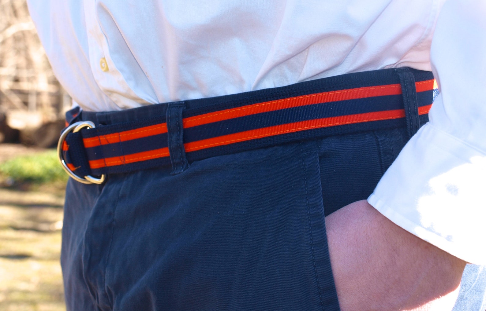 mens ribbon belts