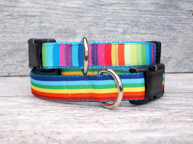 Rainbow Dog Collar / Rainbow Flag Collar / Tie Dye Dog Collar Etsy