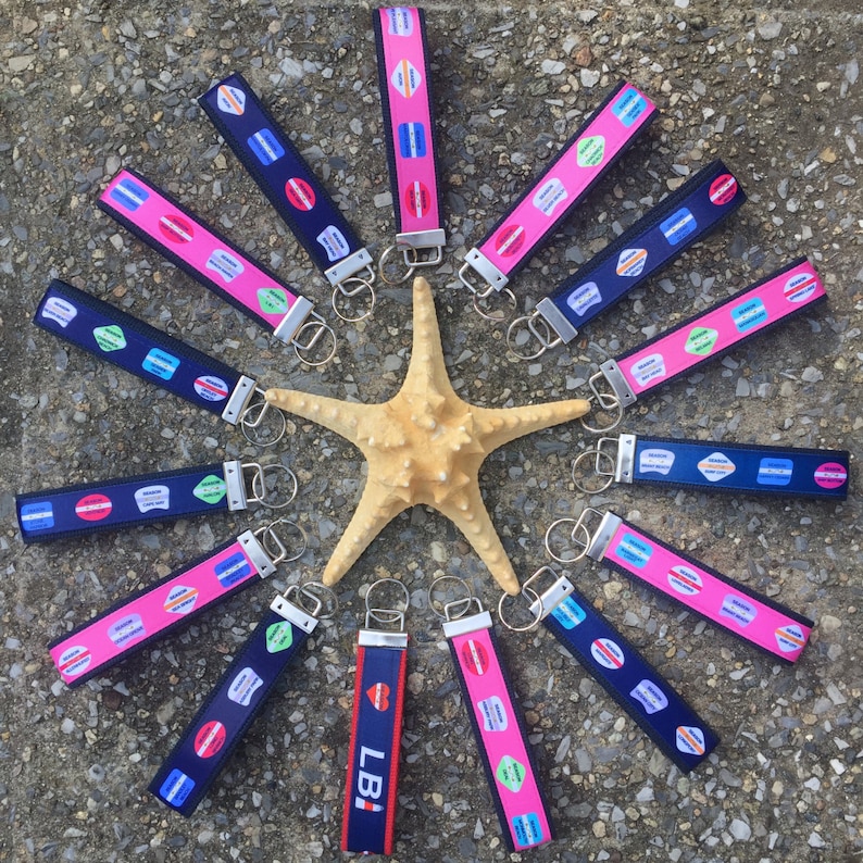 New Jersey Beach Badges on Fobs / 39 New Jersey Beaches / Sea Girt Area