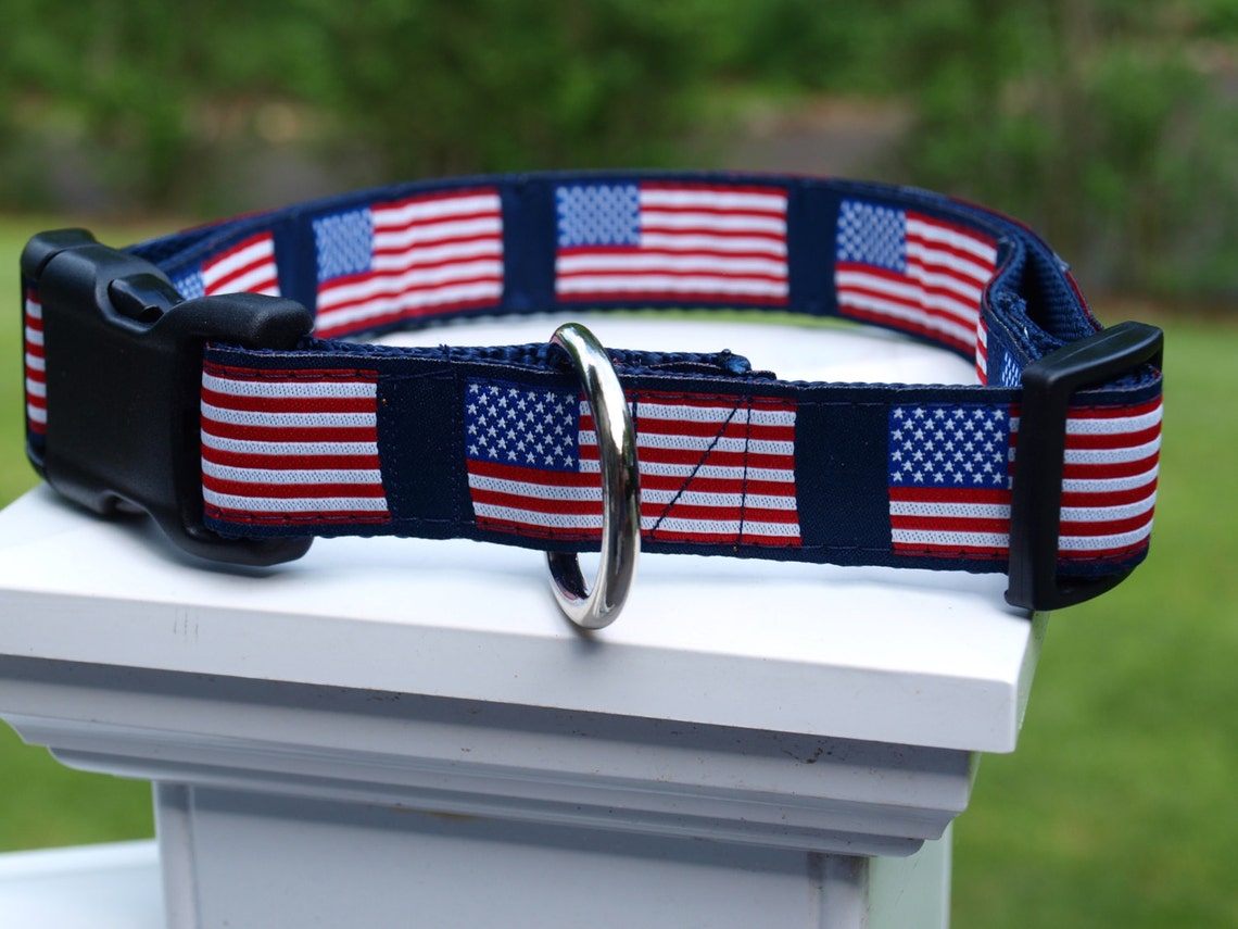 American Flag Dog Collar / American Flag Collar / Flag Collar Etsy