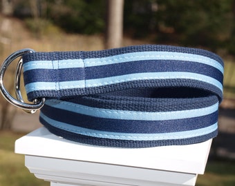 Striped Ribbon Belts / Collegiate Striped Belts / Gifts for Dad / 11 Styles - Mens Belts / Canvas belts / Casual Belts / Pant sizes 30 - 56