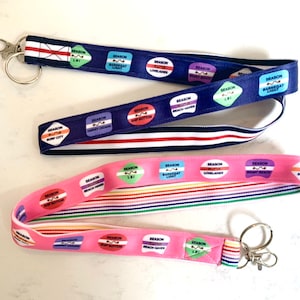 Beach Badge Lanyard / NJ Beach Badge Keychain / 40 Jersey Shore Beaches / Beach Tags Lanyard / Jersey Shore Beaches / New Jersey Lanyard