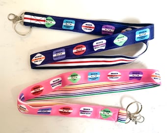Beach Badge Lanyard / NJ Beach Badge Keychain / 40 Jersey Shore Beaches / Beach Tags Lanyard / Jersey Shore Beaches / New Jersey Lanyard