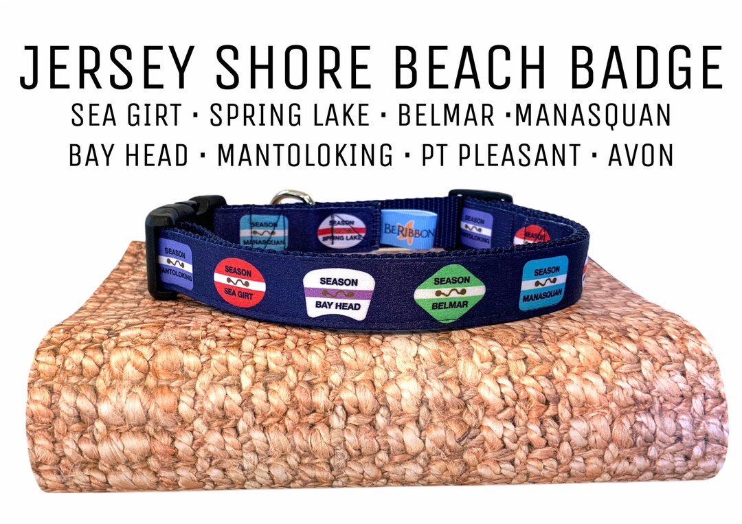 Sea Girt Area Beach Badge Collar / Spring Lake / Belmar / Avon Etsy