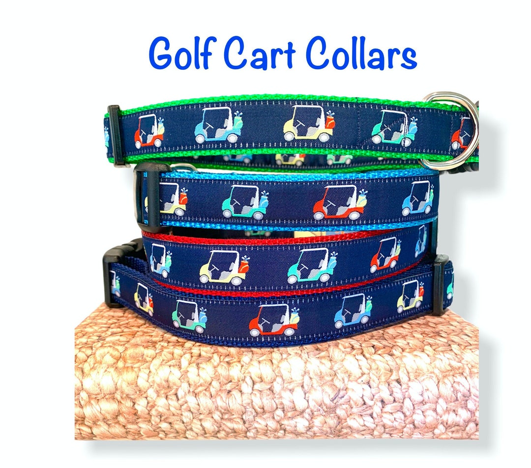 Golf Collar / Golf Cart Ribbon / Golfing Collar / Golf Cart Dog Collar
