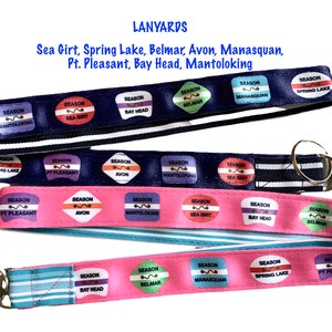 Beach Badge Lanyard / Avon, Belmar, Spring Lake, Sea Girt, Manasquan, Pt. Pleasant, Bay Head, Mantoloking / New Jersey Lanyard