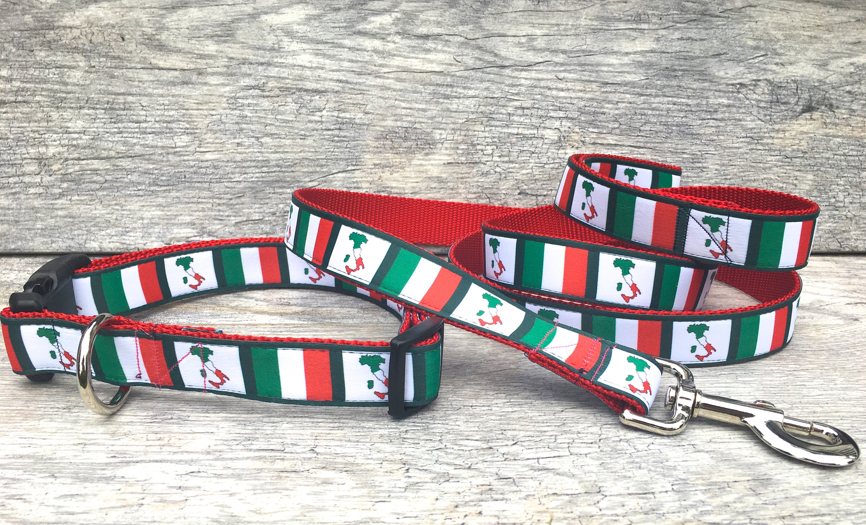 Italian Flag Collar for Puppy Etsy