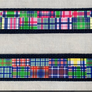 Mens Madras Ribbon Belts / Madras Plaid Belt / Gifts for Dad / 2 Styles / Big and Tall Belts / Mens Belts / Canvas belt / Pant sizes 30-60