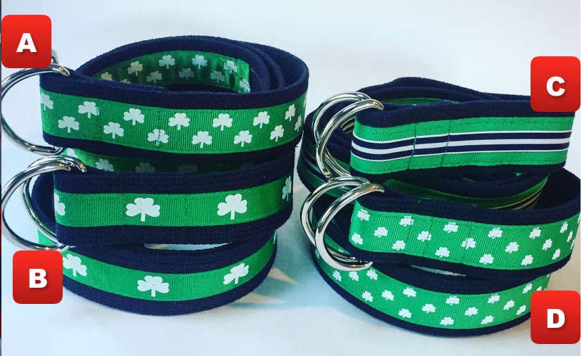 【SATIIIZ】Rubin Belt ST Bermuda Slacks (Belt Set) Shamrock Belt / Irish Belt / Mens Belt / Clover Belt / St