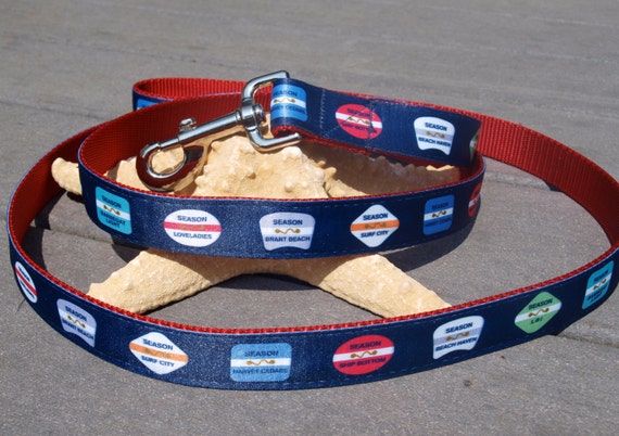 LBI Beach Badge Dog Leash Harvey Cedars, Ship Bottom, Surf City