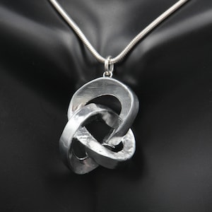 Chrome Wearable Sculpture Pendant | 3D Print | Original Sculpture