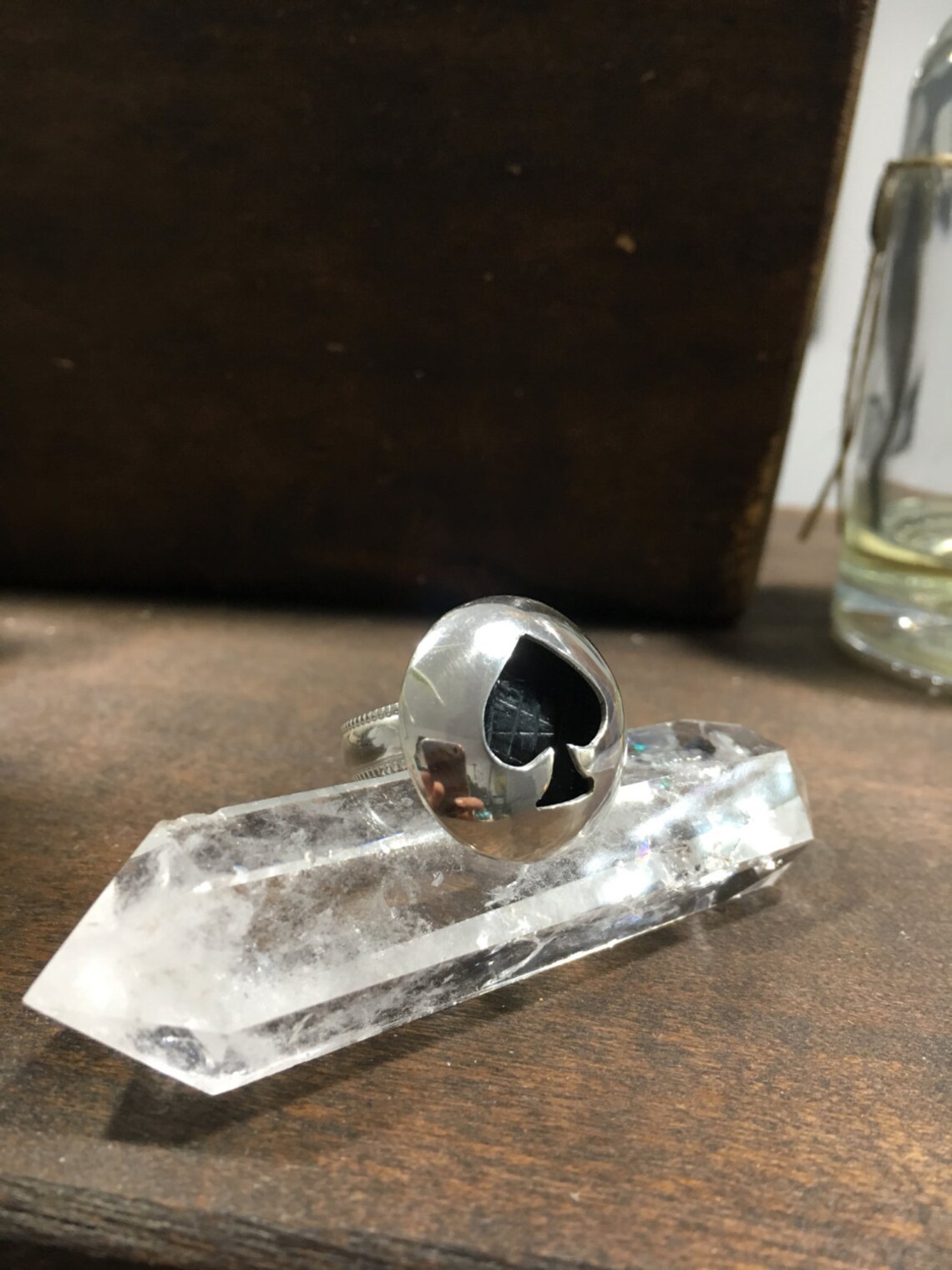 Ace of Spades Silver Ring Motorhead Jewelry Spade Ring Etsy