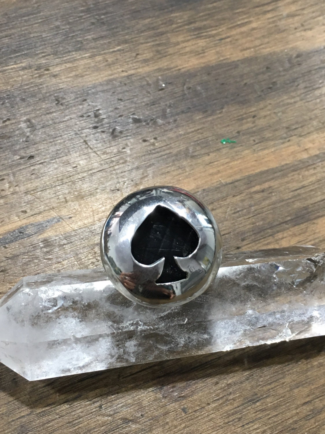 Ace of Spades Silver Ring Motorhead Jewelry Spade Ring Etsy