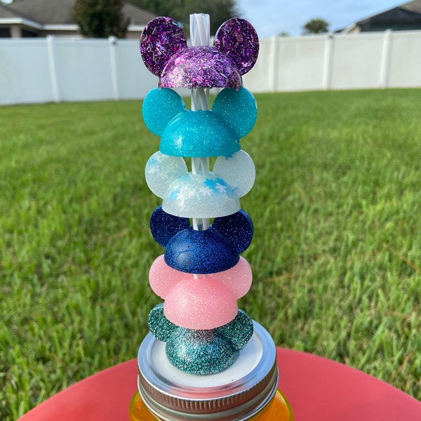 Mouse Straw Topper - Vibrant Colors - Choose Your Color - Multi Buy Options.