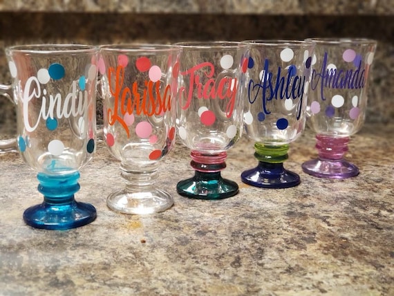 Cappuccino Glass - Personalized Glass for Coffee Lovers - Coffee Mug - one of a kind personal gift.