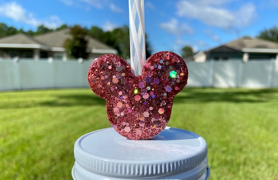 I made resin Mickey and Minnie straw toppers! Straws need flair