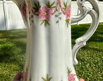 Hand painted Floral  Japan Teapot with Two Cup and Saucer Set  - Floral design - beautiful tea set for tea party