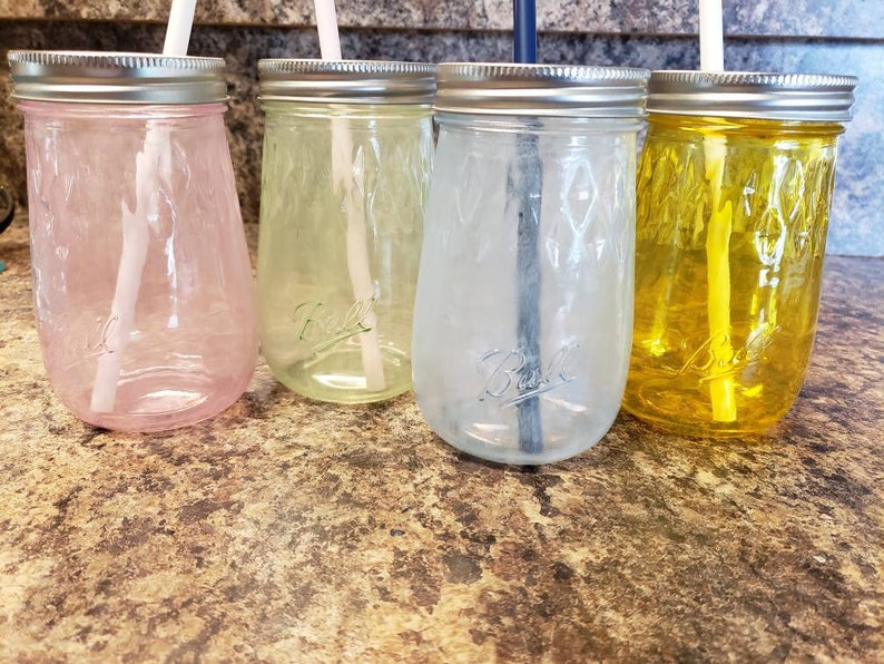 Ball Fluted Mason Jar Tumbler Wedding Glasses 16oz Glass Etsy