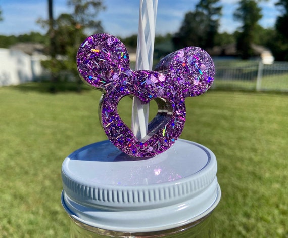 Glitter Straw Topper Custom Hand Made, Disney Custom Straw Topper