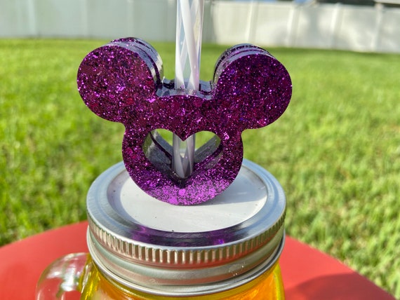 Walt Disney World Mickey Mouse straw-topper tumbler pink-black