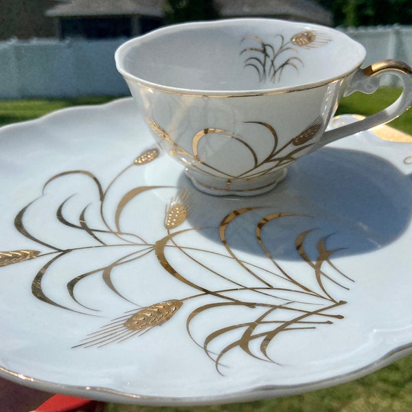 Tea Cup With Snack Plate Etsy