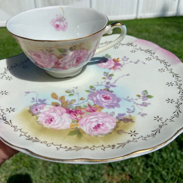 Tea Cup With Snack Plate Etsy