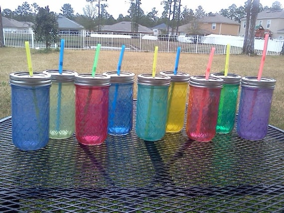 12oz Quilted Ball Mason Jar Glass-  Bachelorette Party Glass - Baby Showers Glass- Wedding Favors - mason jar glass