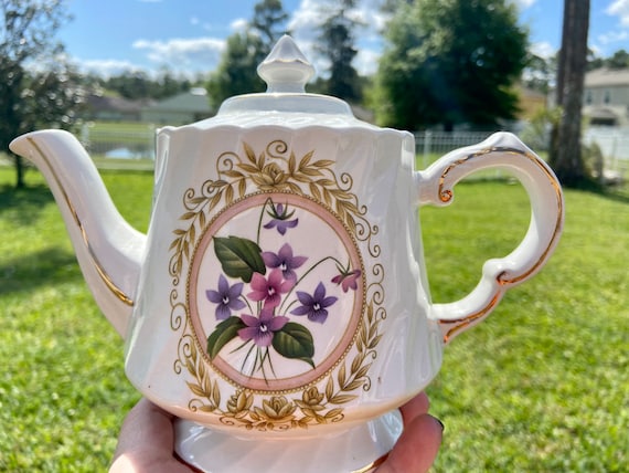 Vintage Teapot - Arthur Hood & Son Teapot - Floral English Teapot- rare teapot