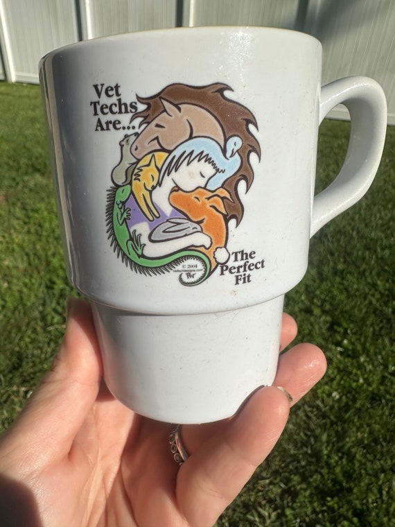 Vintage Coffee Mug - Veterinary Tech Coffee Mug - Animal Lover Gift