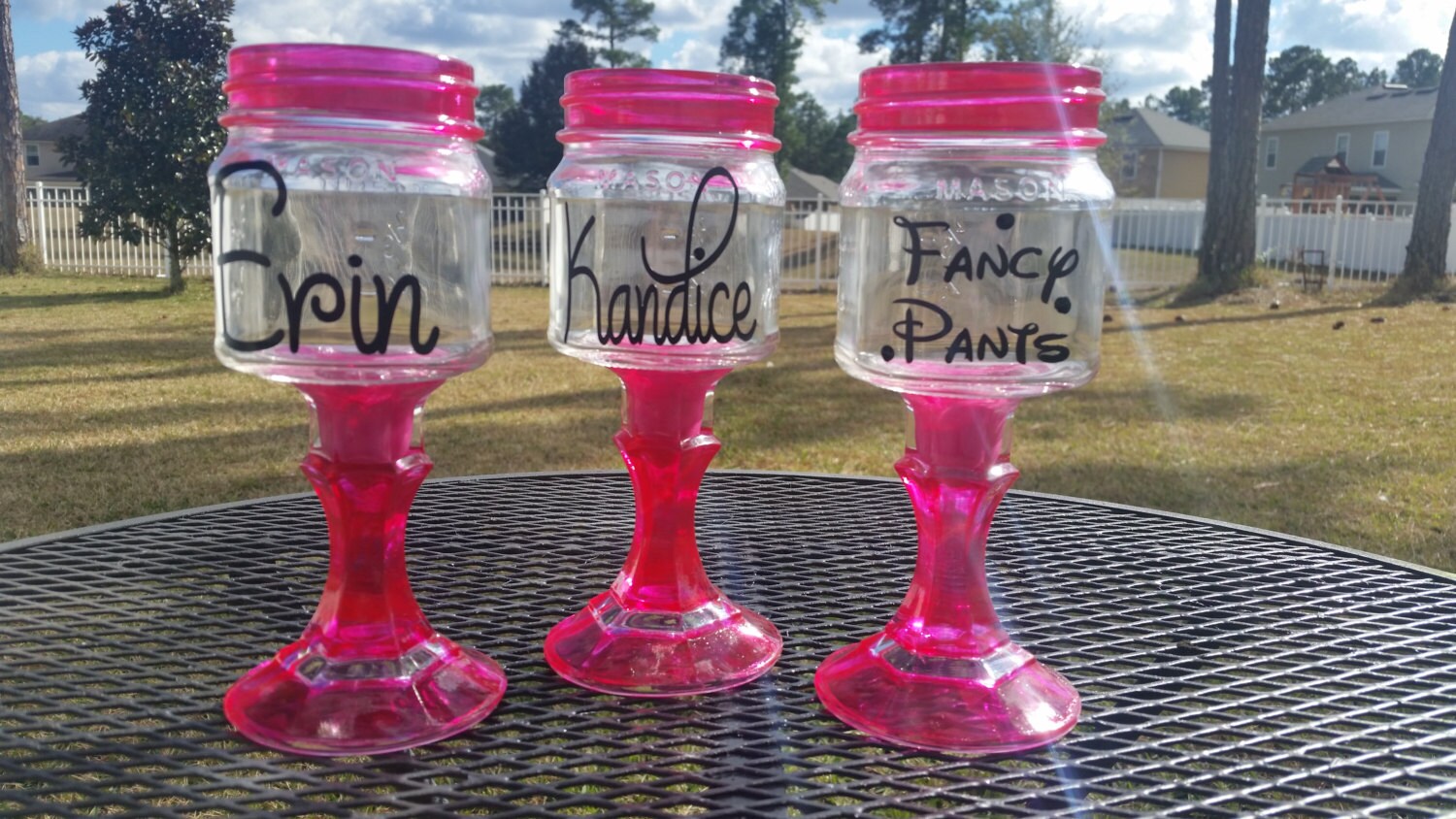 Mason Jar Wine Glass