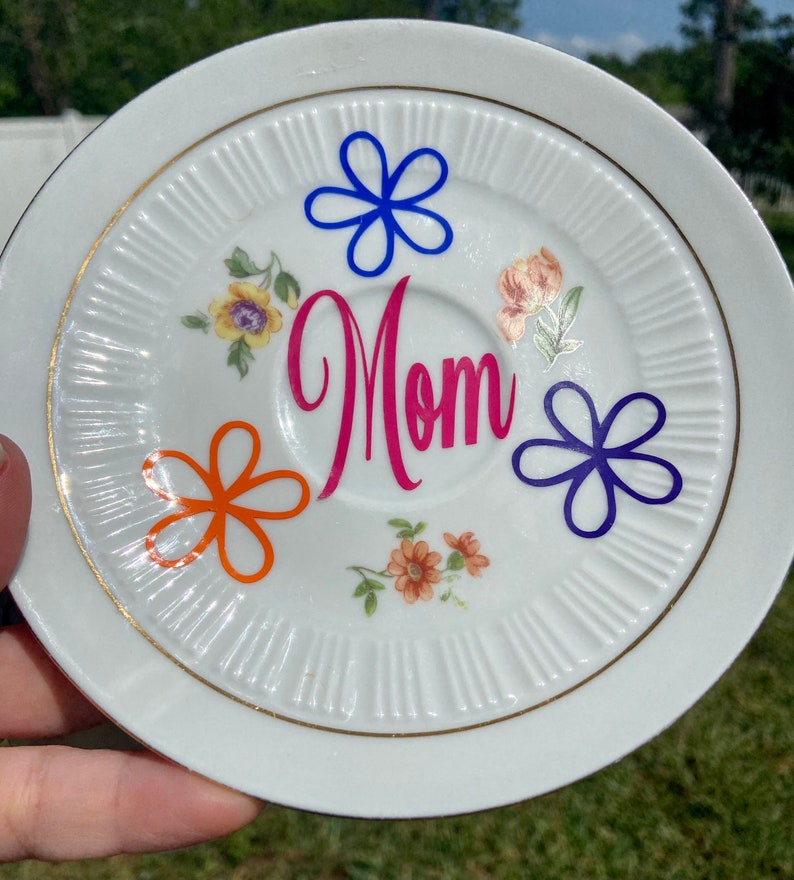 Floral Personalized Tea Cup and Saucer Set Vintage Tea Cup Etsy