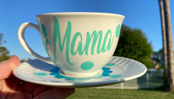Coffee or Tea Saucer Set - Personalized Coffee or Cappuccino Set - Tea Cup Set - Personized Gift