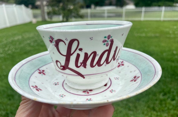 Vintage  Japan Hand Painted Tea Cup and Saucer Set - Rare and beautiful set