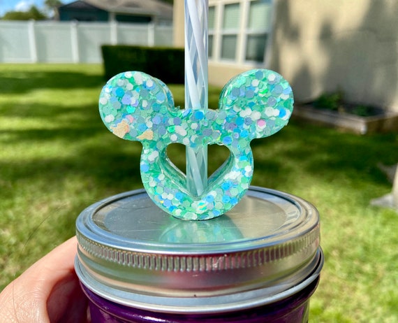 I made resin Mickey and Minnie straw toppers! Straws need flair