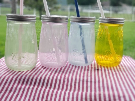 Ball Fluted Mason Jar Tumbler - Wedding Glasses- 16oz Glass - One of a Kind Gift