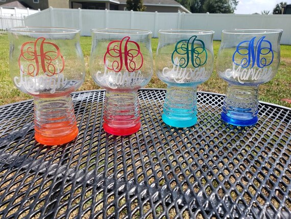 Bridesmaid Apple Cider Glasses - Wedding Glass -  Personalized Glasses
